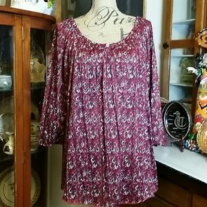 Faded Glory Peasant Top 2X